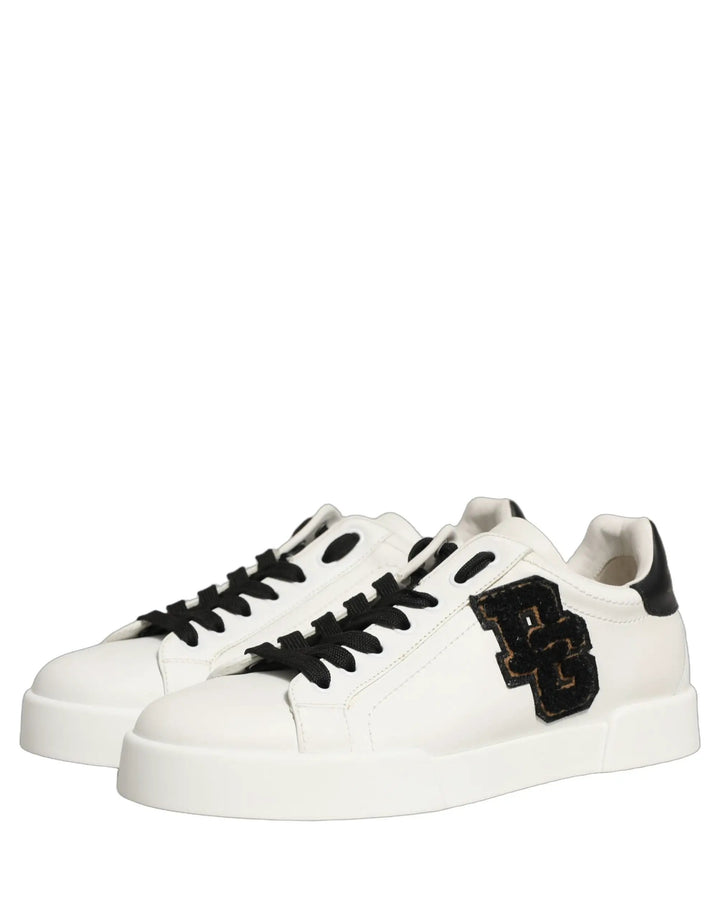 Dolce &amp; Gabbana Sample Sale | Dolce &amp; Gabbana White Leather DG Logo Low Top Sneakers Shoes - | Designer outlet