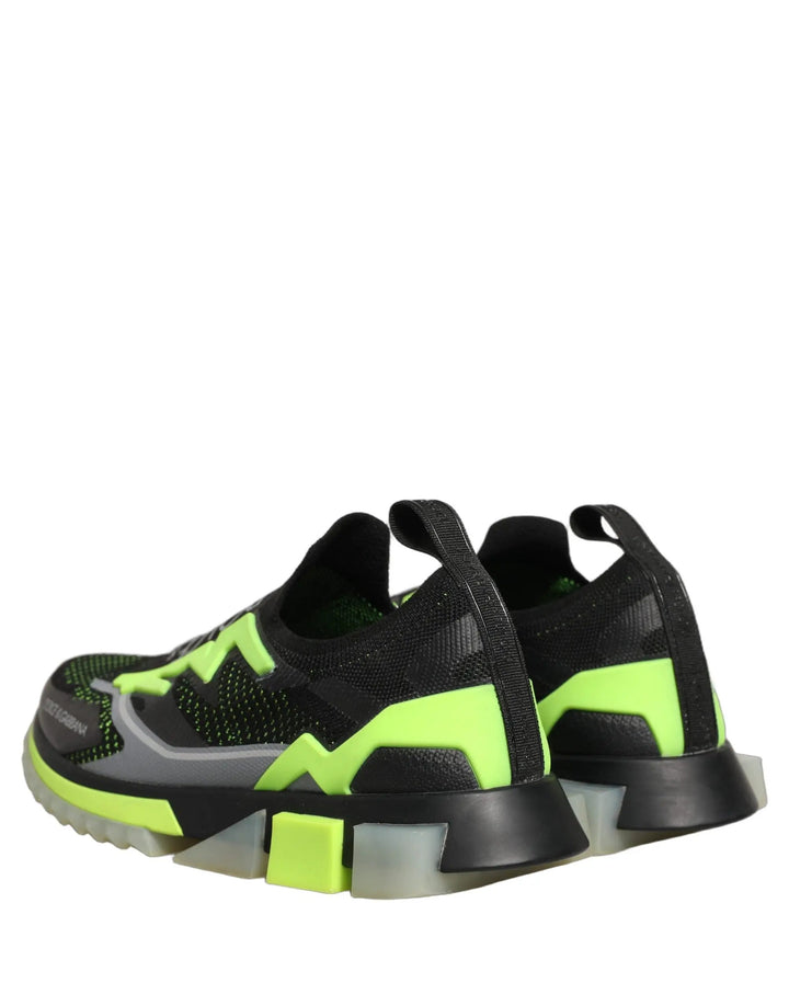 Dolce &amp; Gabbana Sample Sale | Dolce &amp; Gabbana Black Green Sorrento Low Top Sneakers Shoes - | Designer outlet