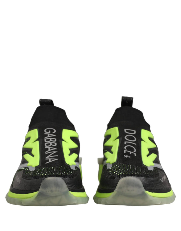 Dolce &amp; Gabbana Sample Sale | Dolce &amp; Gabbana Black Green Sorrento Low Top Sneakers Shoes - | Designer outlet