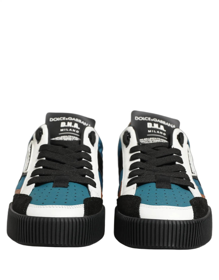 Dolce &amp; Gabbana Sample Sale | Dolce &amp; Gabbana Multicolor Leather MIAMI Low Top Men Sneakers Shoes - | Designer outlet