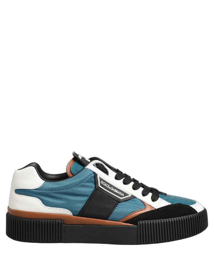 Dolce &amp; Gabbana Sample Sale | Dolce &amp; Gabbana Multicolor Leather MIAMI Low Top Men Sneakers Shoes - | Designer outlet