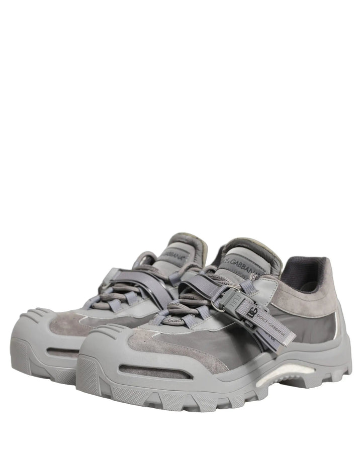 Dolce &amp; Gabbana Sample Sale | Dolce &amp; Gabbana Gray Airmaster Panelled Low Top Men Sneakers Shoes - | Designer outlet