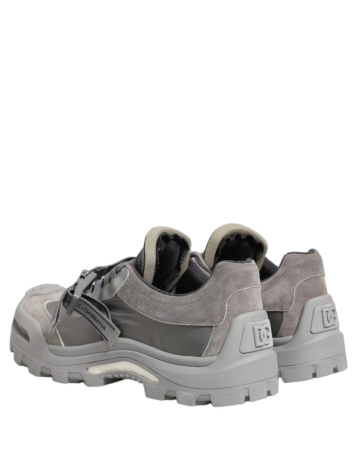 Dolce &amp; Gabbana Sample Sale | Dolce &amp; Gabbana Gray Airmaster Panelled Low Top Men Sneakers Shoes - | Designer outlet