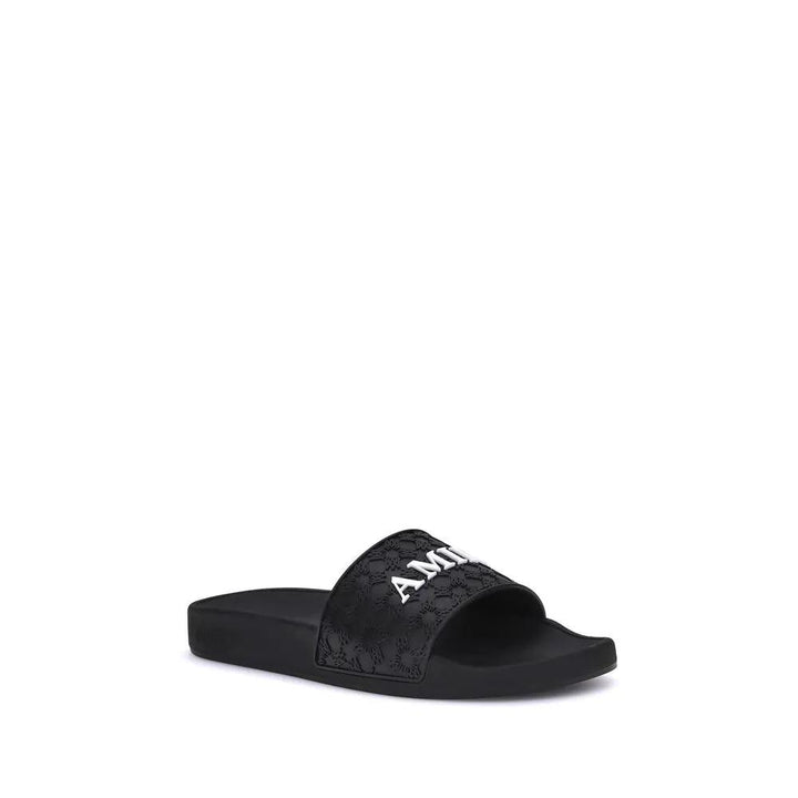 Amiri Sample Sale | Amiri Black Rubber Flat Sandals - | Designer outlet