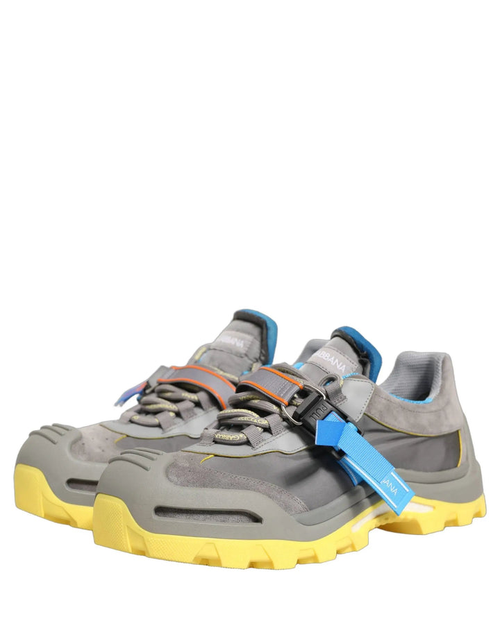 Dolce &amp; Gabbana Sample Sale | Dolce &amp; Gabbana Gray Airmaster Panelled Low Top Men Sneakers Shoes - | Designer outlet