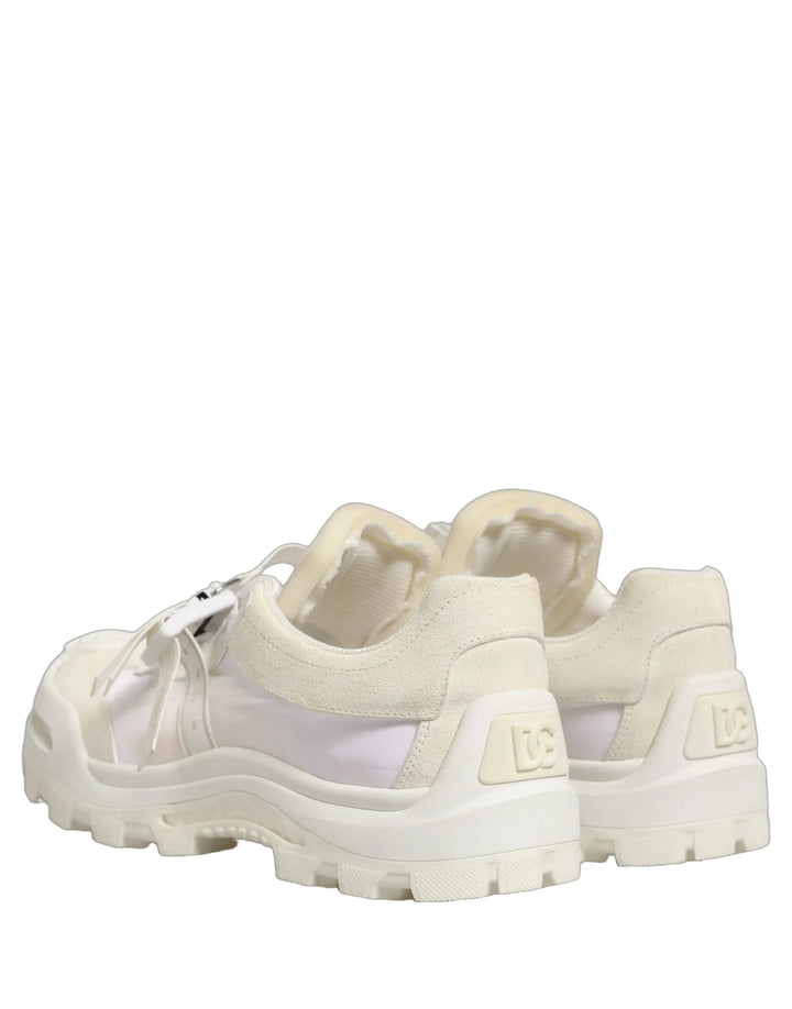 Dolce &amp; Gabbana Sample Sale | Dolce &amp; Gabbana White Airmaster Panelled Low Top Men Sneakers Shoes - | Designer outlet