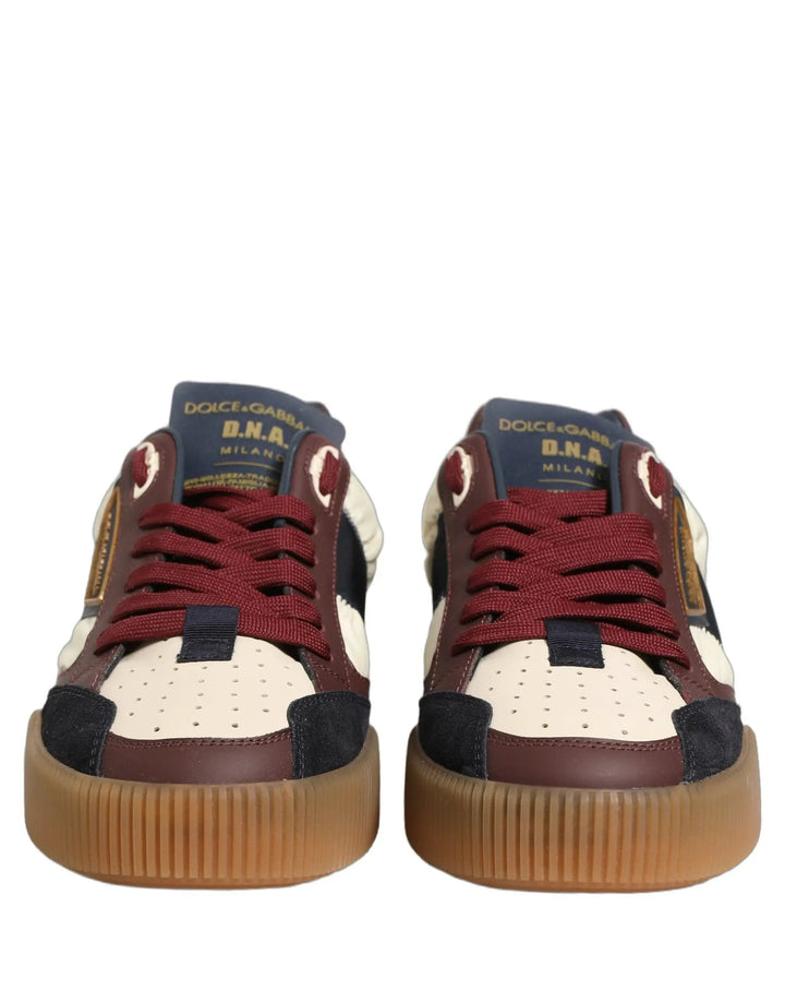 Dolce &amp; Gabbana Sample Sale | Dolce &amp; Gabbana Multicolor Leather MIAMI Low Top Men Sneakers Shoes - | Designer outlet
