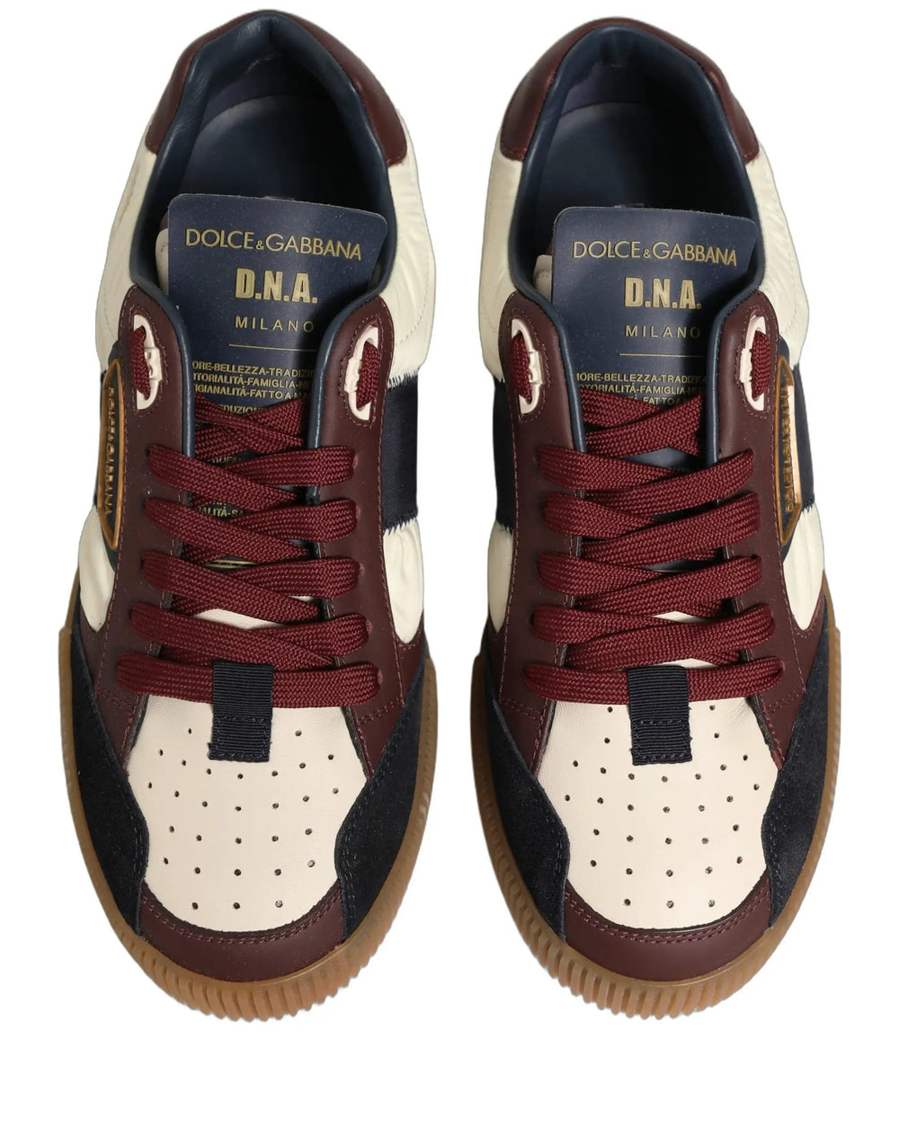 Dolce & Gabbana Sample Sale | Dolce & Gabbana Multicolor Leather MIAMI Low Top Men Sneakers Shoes - | Designer outlet