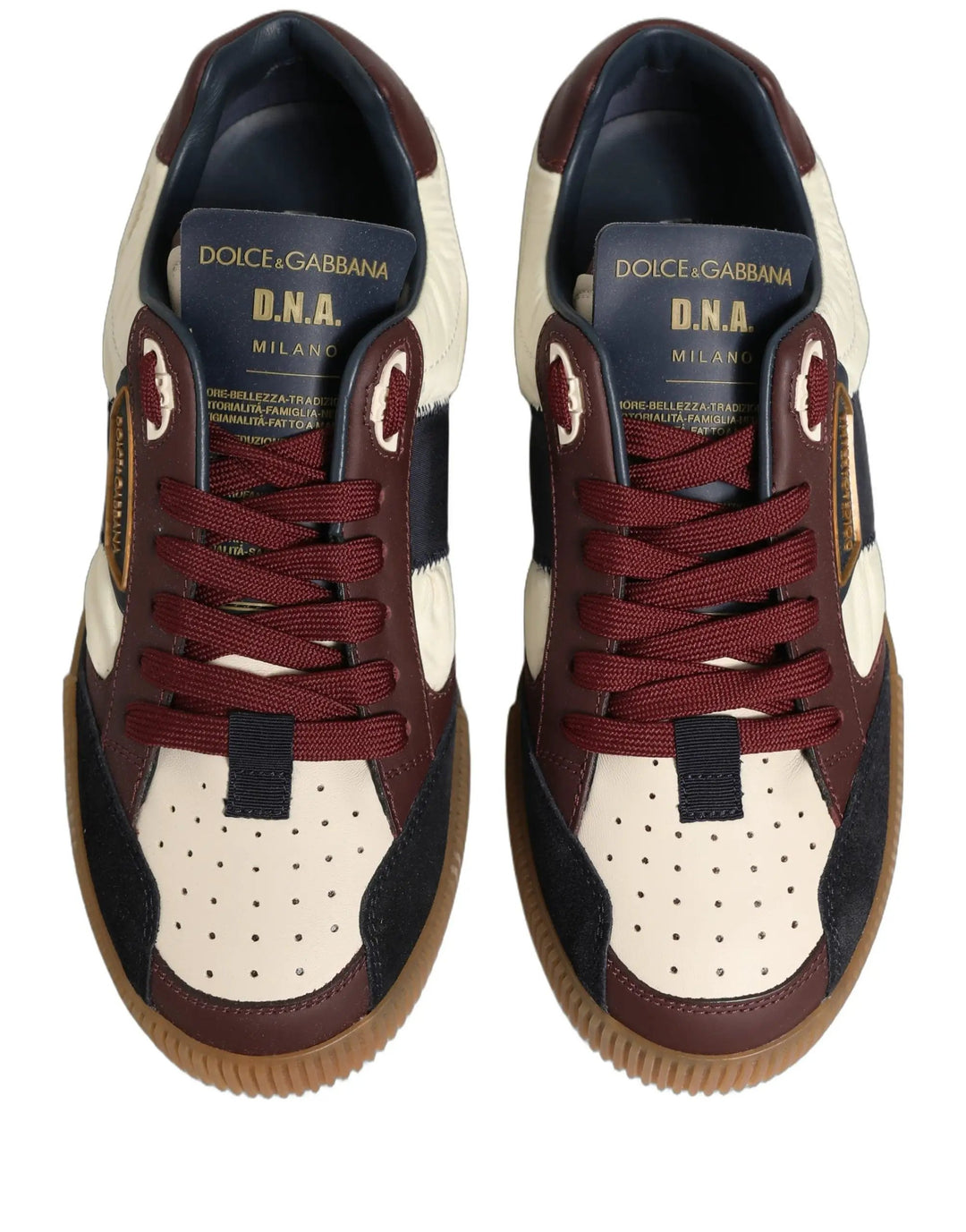 Dolce &amp; Gabbana Sample Sale | Dolce &amp; Gabbana Multicolor Leather MIAMI Low Top Men Sneakers Shoes - | Designer outlet