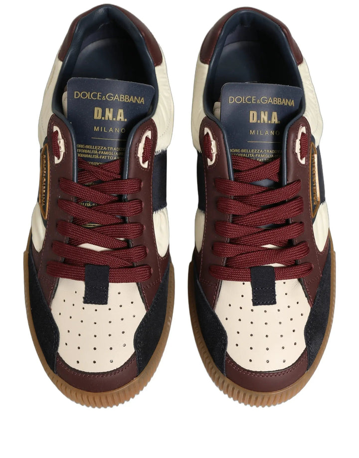 Dolce &amp; Gabbana Sample Sale | Dolce &amp; Gabbana Multicolor Leather MIAMI Low Top Men Sneakers Shoes - | Designer outlet