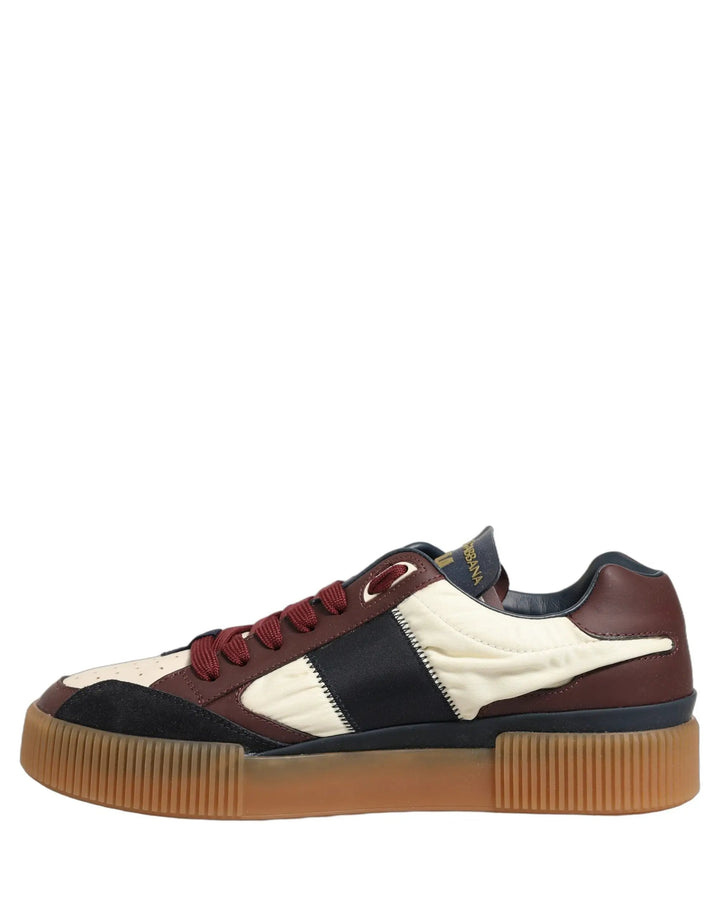 Dolce &amp; Gabbana Sample Sale | Dolce &amp; Gabbana Multicolor Leather MIAMI Low Top Men Sneakers Shoes - | Designer outlet