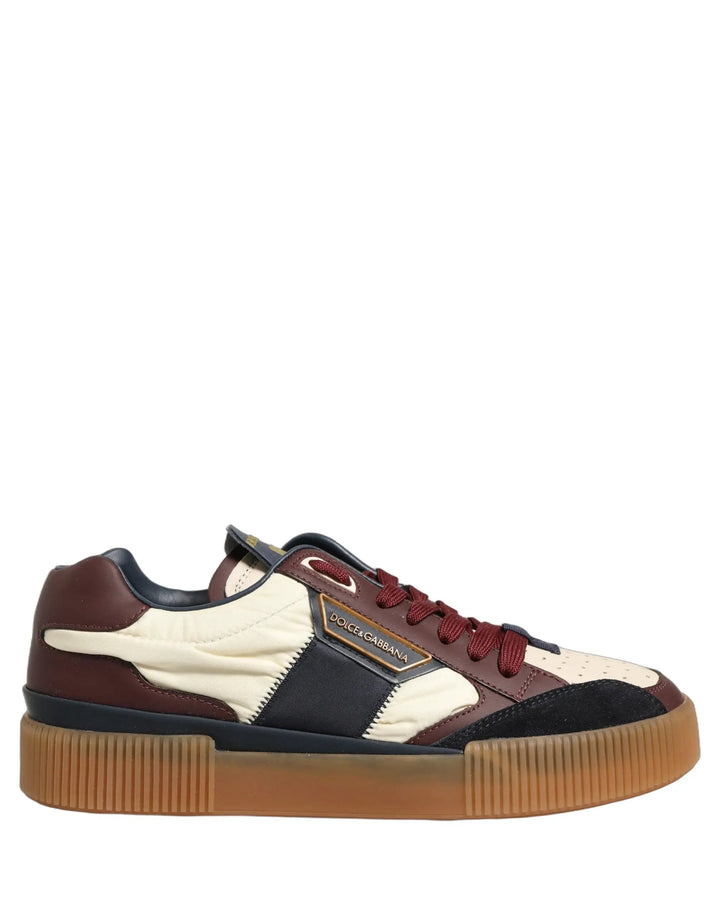 Dolce &amp; Gabbana Sample Sale | Dolce &amp; Gabbana Multicolor Leather MIAMI Low Top Men Sneakers Shoes - | Designer outlet
