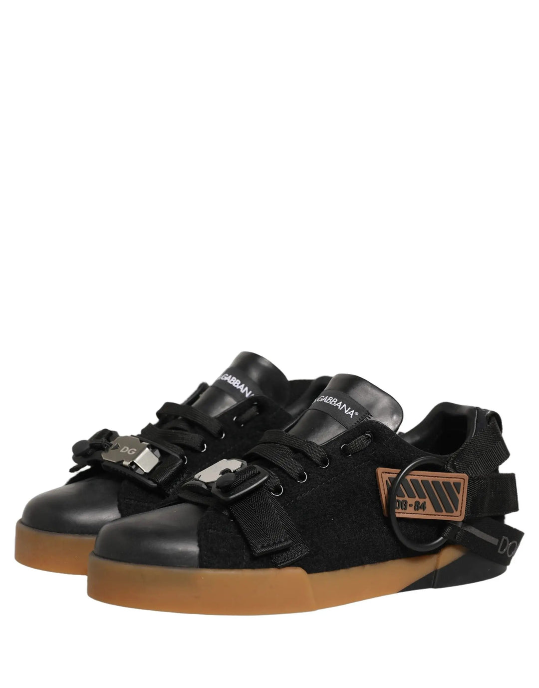 Dolce &amp; Gabbana Sample Sale | Dolce &amp; Gabbana Black Leather Low Trainers Men Sneakers Shoes - | Designer outlet