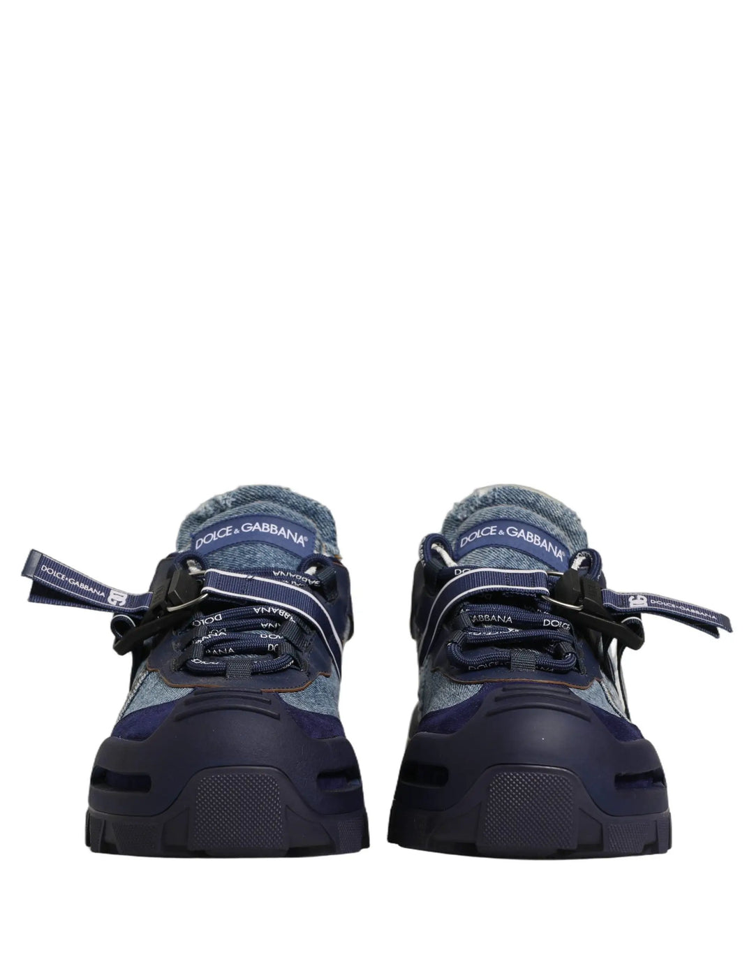 Dolce & Gabbana Sample Sale | Dolce & Gabbana Blue Airmaster Panelled Low Top Denim Sneakers Shoes - | Designer outlet