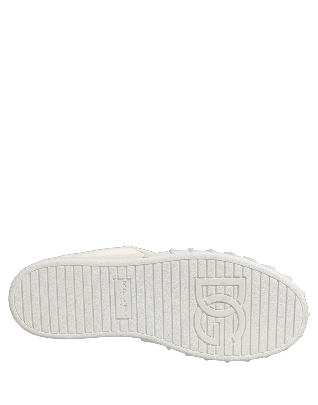 Dolce &amp; Gabbana Sample Sale | Dolce &amp; Gabbana White Leather Low Top Lace Up Sneakers Shoes - | Designer outlet