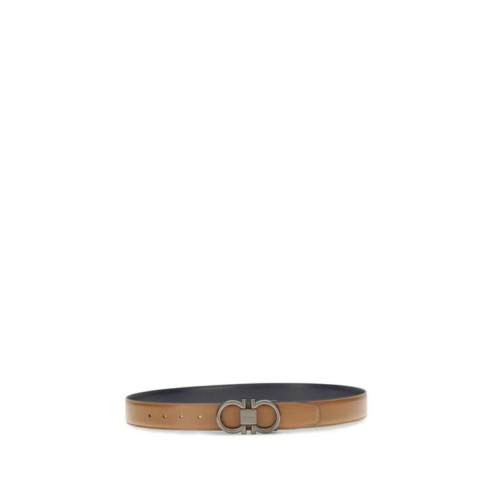 Ferragamo Sample Sale | Ferragamo Beige Calf Leather Bos Taurus Regular Belt - | Designer outlet