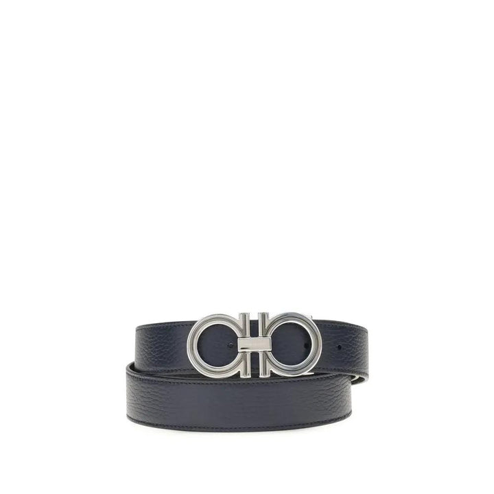 Ferragamo Sample Sale | Ferragamo Blue Calf Leather Bos Taurus Belt - | Designer outlet