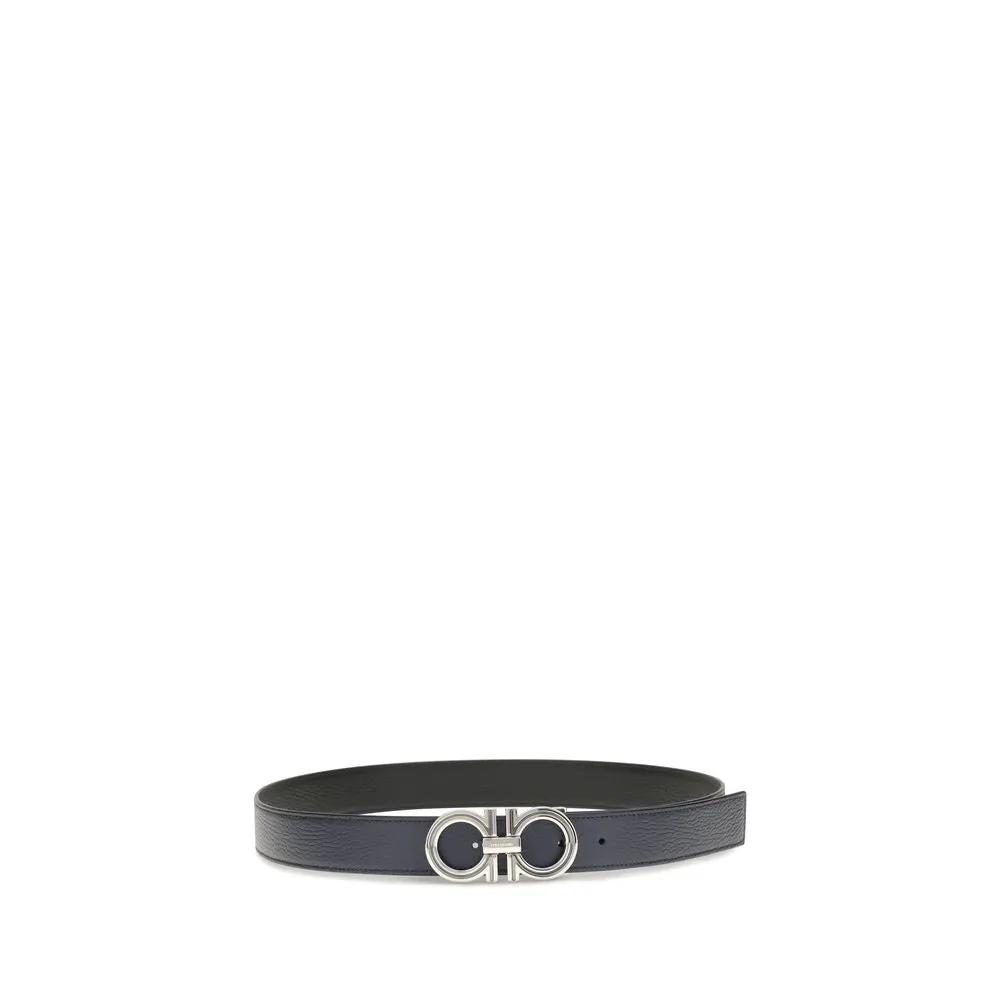 Ferragamo Sample Sale | Ferragamo Blue Calf Leather Bos Taurus Belt - | Designer outlet