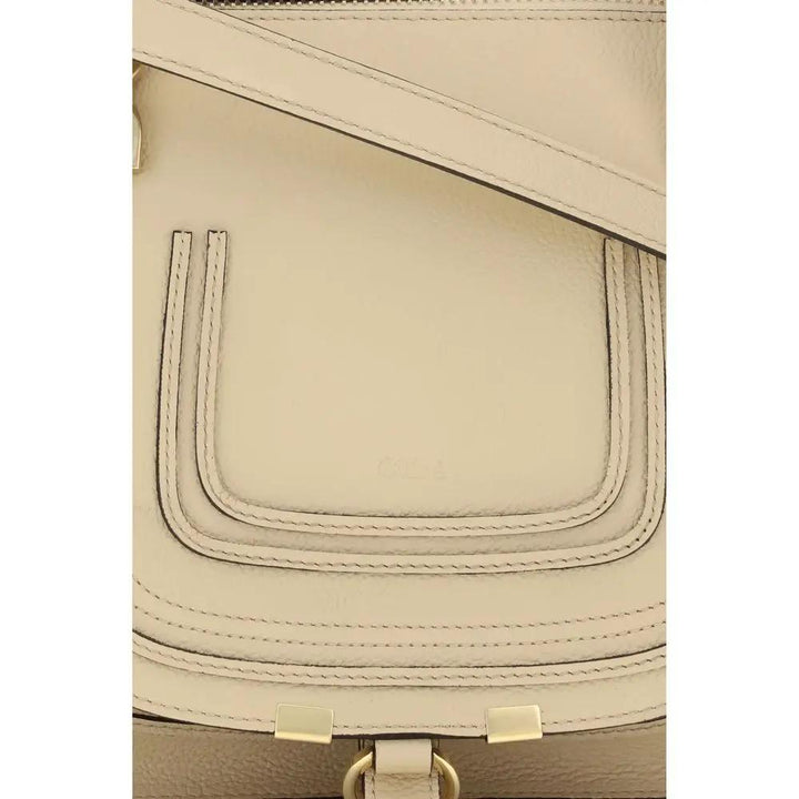 Chloé Sample Sale | Chloé Beige Calf Leather Bos Taurus Shoulder Bag - | Designer outlet