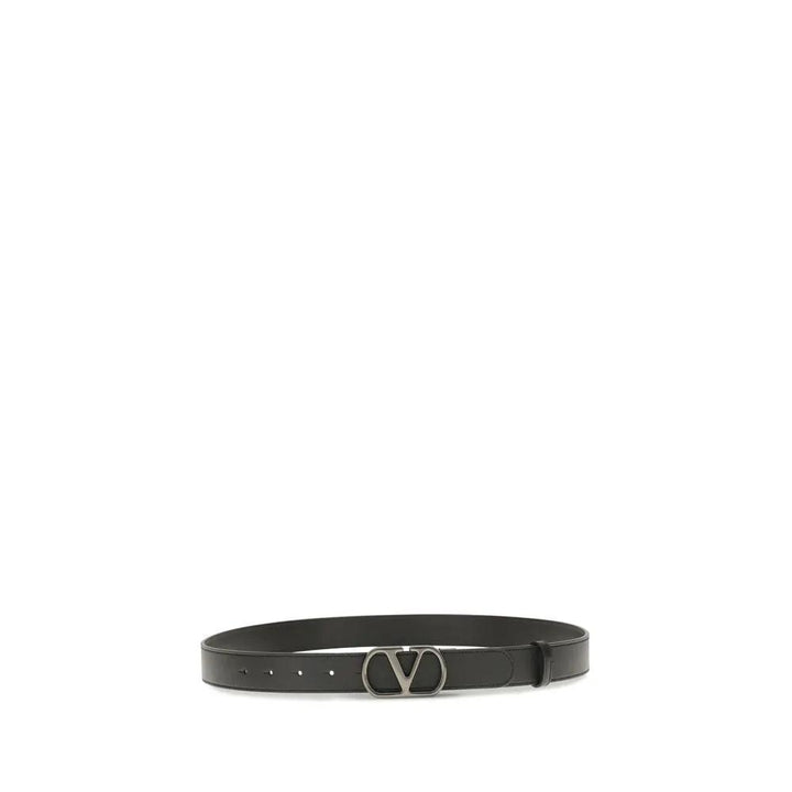 Valentino Garavani Sample Sale | Valentino Garavani Black Calf Leather Bos Taurus Regular Belt - | Designer outlet