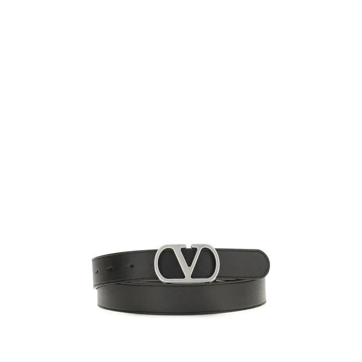 Valentino Garavani Sample Sale | Valentino Garavani Black Calf Leather Bos Taurus Regular Belt - | Designer outlet
