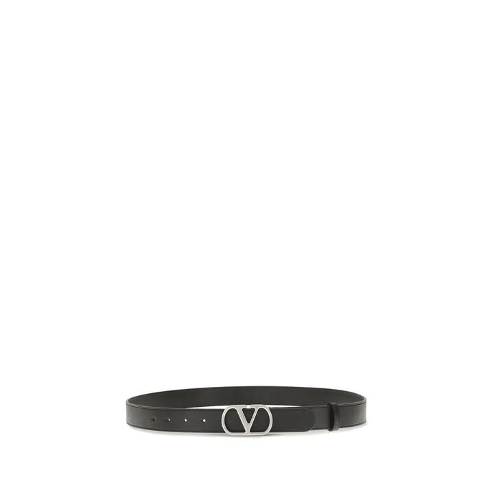 Valentino Garavani Sample Sale | Valentino Garavani Black Calf Leather Bos Taurus Regular Belt - | Designer outlet