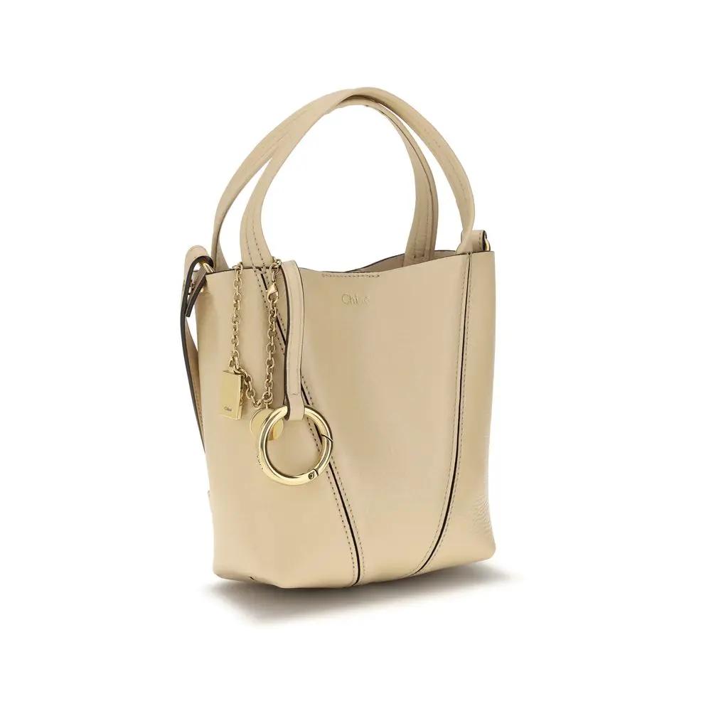 Chloé Sample Sale | Chloé Beige Calf Leather Bos Taurus Shoulder Bag - | Designer outlet