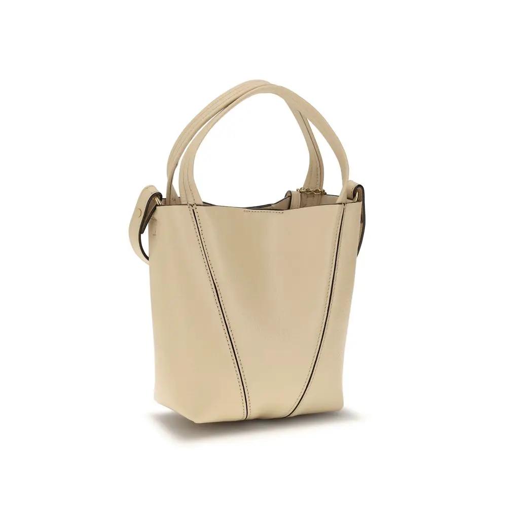 Chloé Sample Sale | Chloé Beige Calf Leather Bos Taurus Shoulder Bag - | Designer outlet