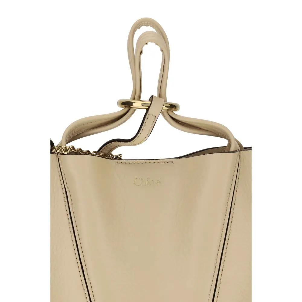 Chloé Sample Sale | Chloé Beige Calf Leather Bos Taurus Shoulder Bag - | Designer outlet