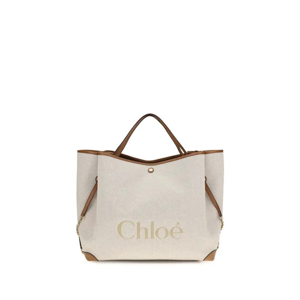 Chloé Sample Sale | Chloé Beige Cotton Shoulder Bag - | Designer outlet