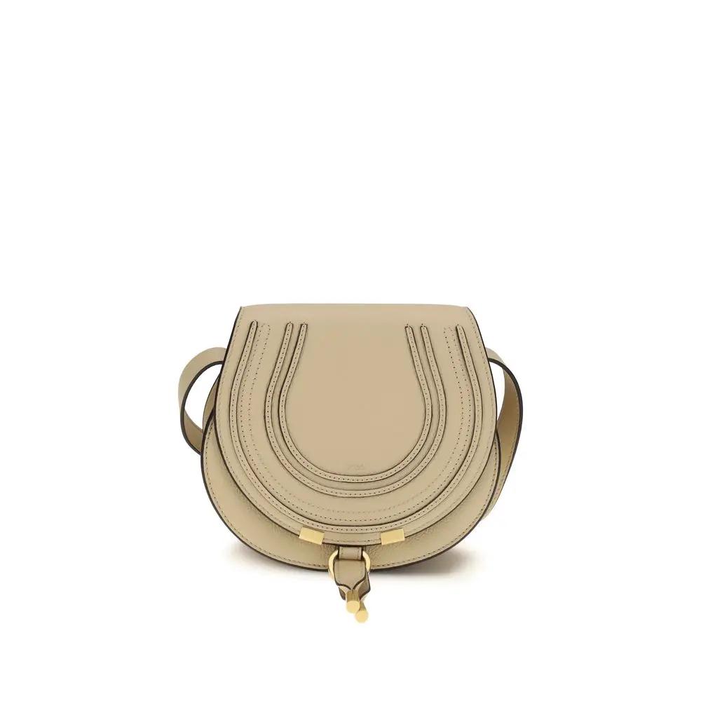 Chloé Sample Sale | Chloé Beige Calf Leather Bos Taurus Shoulder Bag - | Designer outlet