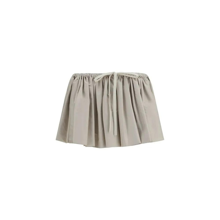 Miu Miu Sample Sale | Miu Miu Beige Polyester Mini Skirt - | Designer outlet