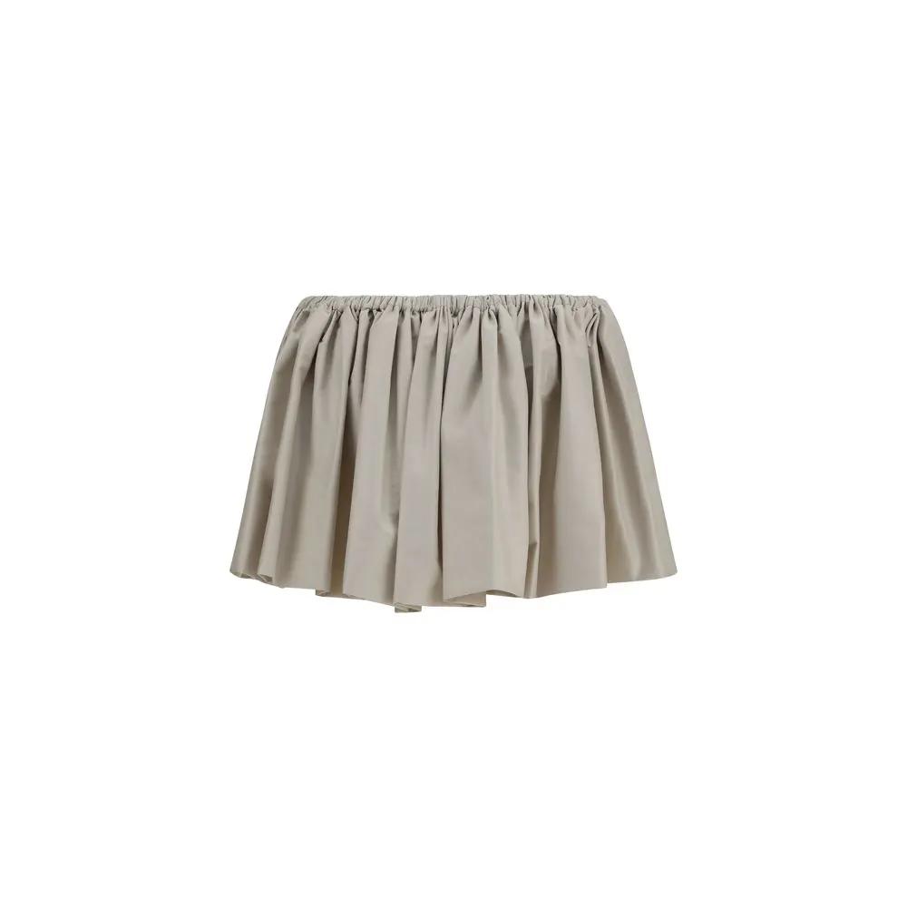 Miu Miu Sample Sale | Miu Miu Beige Polyester Mini Skirt - | Designer outlet