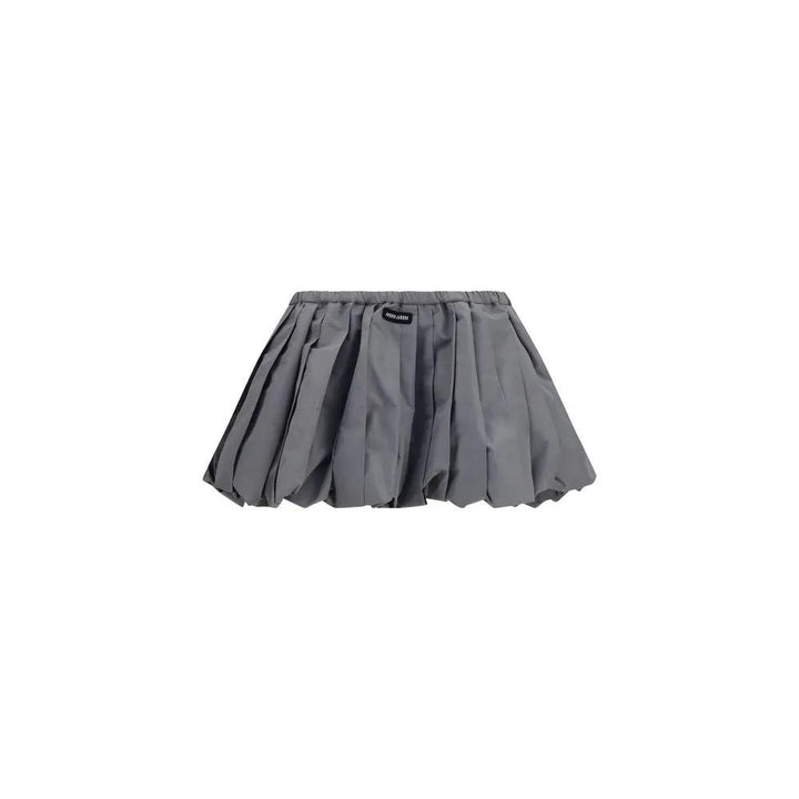 Miu Miu Sample Sale | Miu Miu Gray Polyester Mini Skirt - | Designer outlet