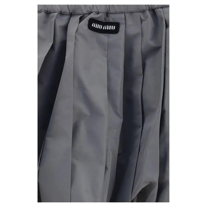 Miu Miu Sample Sale | Miu Miu Gray Polyester Mini Skirt - | Designer outlet