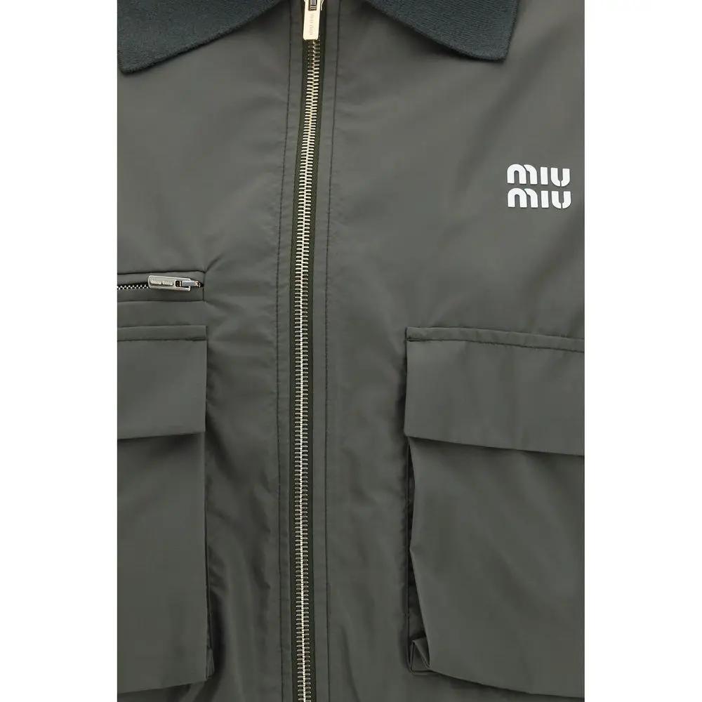 Miu Miu Sample Sale | Miu Miu Bicolor Polyester Shell Jacket - | Designer outlet