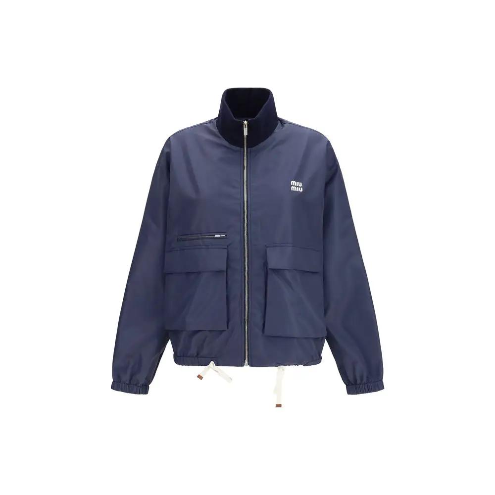 Miu Miu Sample Sale | Miu Miu Blue Polyester Full-Length Jacket - | Designer outlet