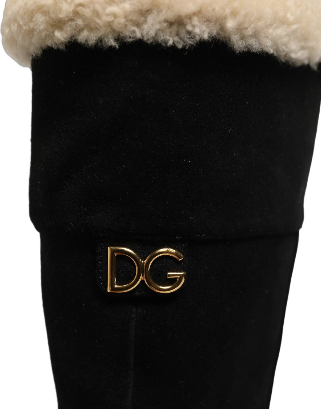 Dolce & Gabbana Sample Sale | Dolce & Gabbana Black Suede Leather Knee High Boots Shoes - | Designer outlet