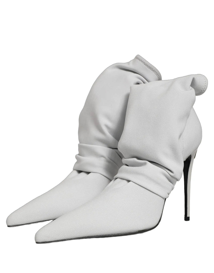 Dolce &amp; Gabbana Sample Sale | Dolce &amp; Gabbana Gray Stretch Socks Heels Ankle Boots Shoes - | Designer outlet