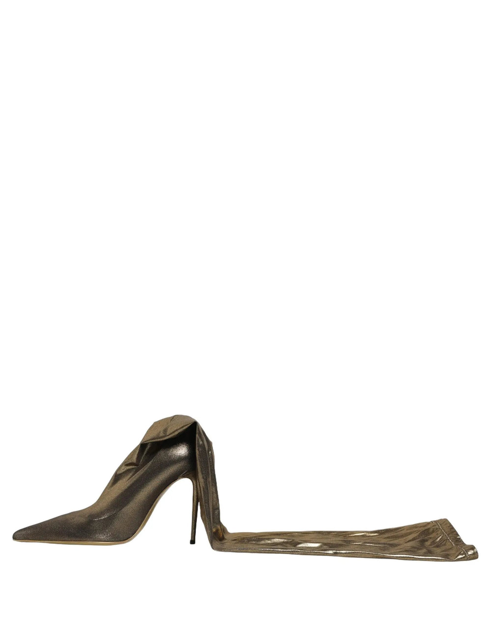 Dolce & Gabbana Sample Sale | Dolce & Gabbana Gold Nylon Socks Knee High Boots Pumps Shoes - | Designer outlet