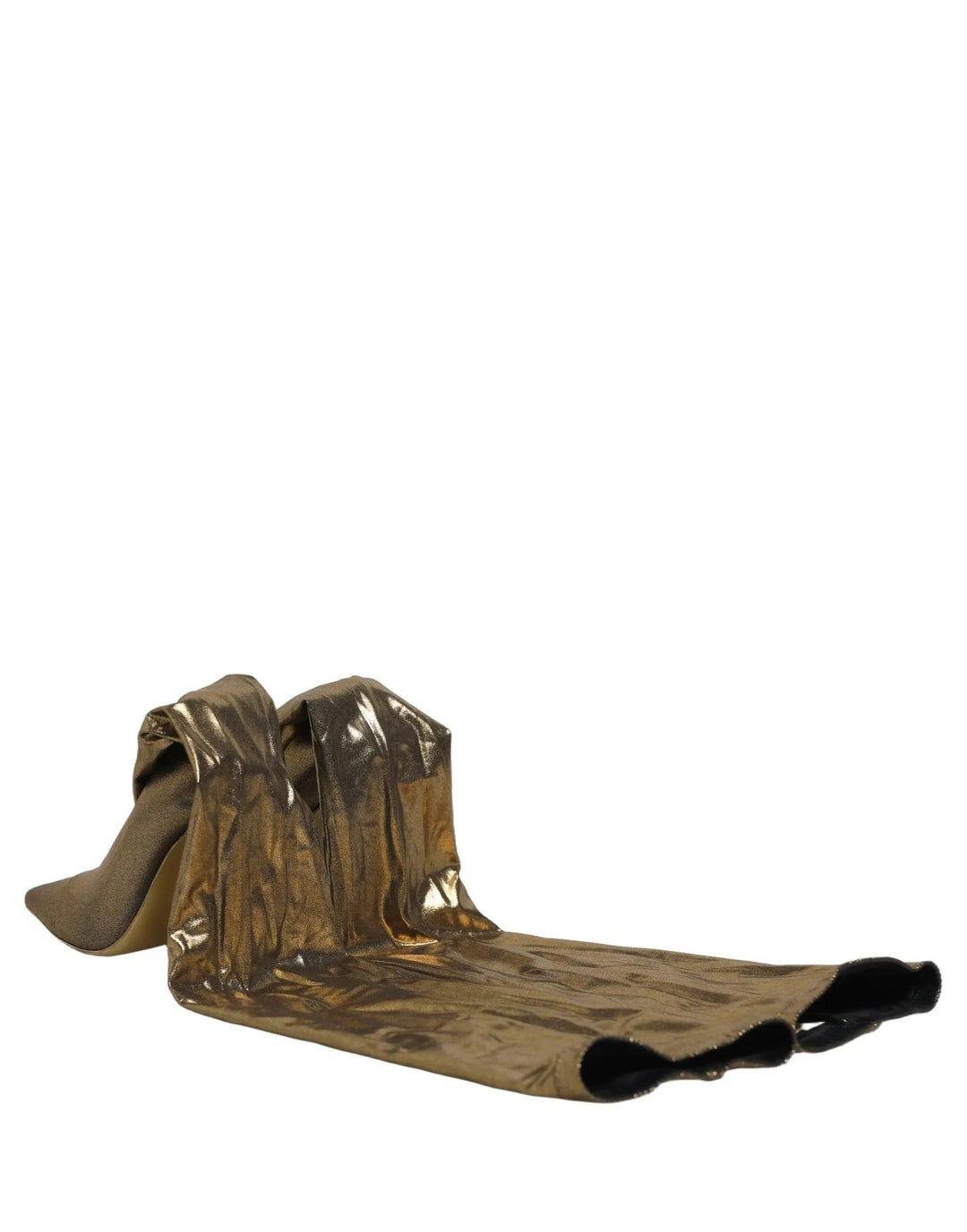 Dolce &amp; Gabbana Sample Sale | Dolce &amp; Gabbana Gold Nylon Socks Knee High Boots Pumps Shoes - | Designer outlet