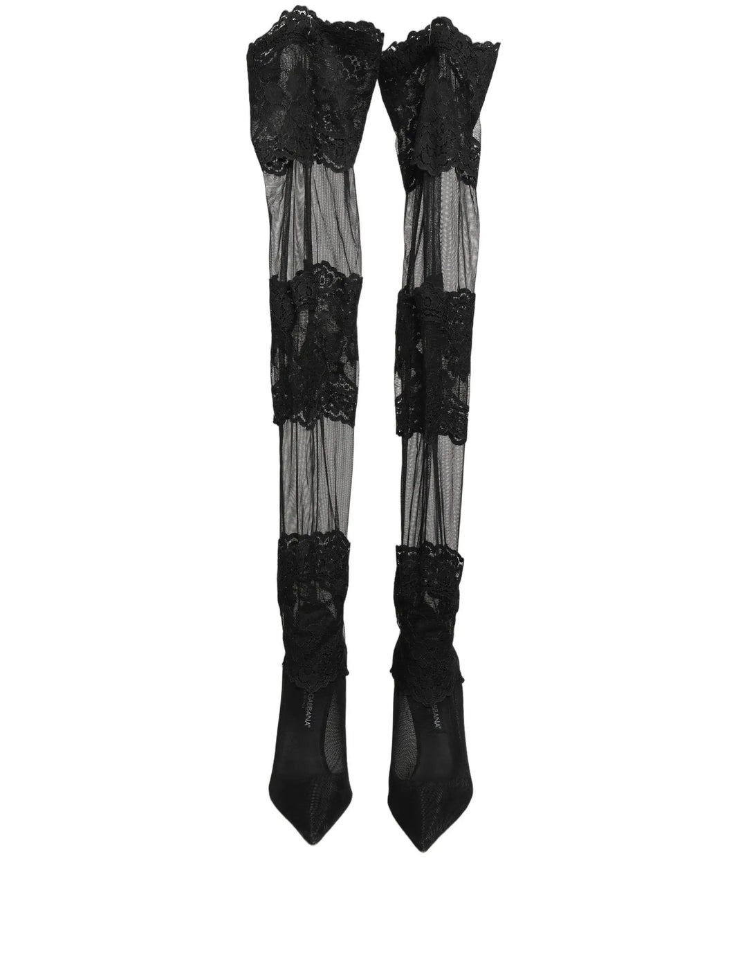 Dolce &amp; Gabbana Sample Sale | Dolce &amp; Gabbana Black Over The Knee Sock Pumps Boots Shoes - | Designer outlet