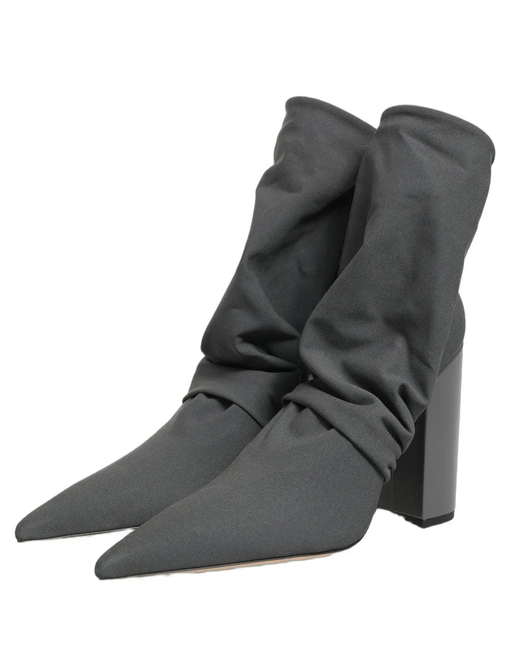 Dolce &amp; Gabbana Sample Sale | Dolce &amp; Gabbana Gray Stretch Socks Heels Ankle Boots Shoes - | Designer outlet