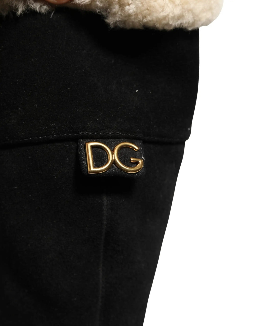 Dolce & Gabbana Sample Sale | Dolce & Gabbana Suede Leather Knee High Boots Black - | Designer outlet
