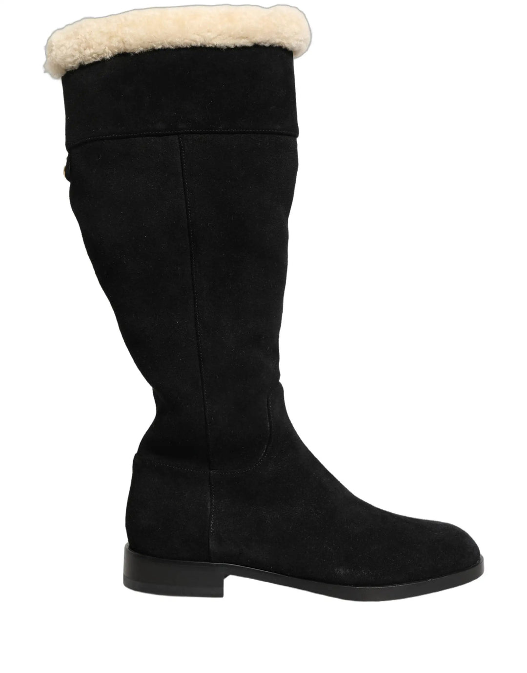 Dolce &amp; Gabbana Sample Sale | Dolce &amp; Gabbana Suede Leather Knee High Boots Black - | Designer outlet