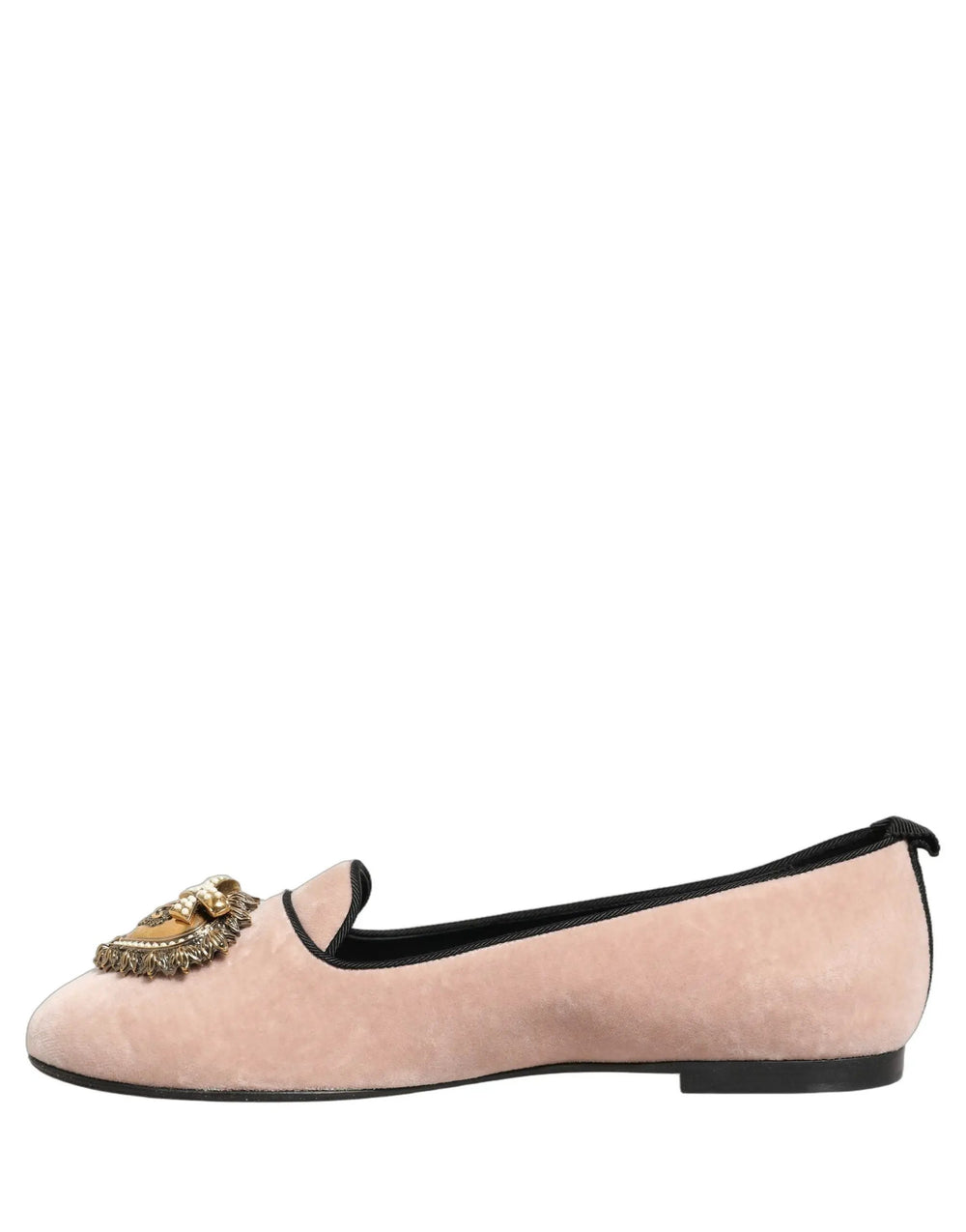Dolce & Gabbana Sample Sale | Dolce & Gabbana Pink Velvet Devotion Loafers Flats Shoes - | Designer outlet