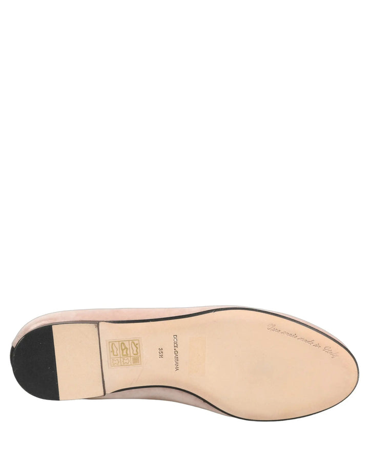 Dolce &amp; Gabbana Sample Sale | Dolce &amp; Gabbana Pink Velvet Devotion Loafers Flats Shoes - | Designer outlet