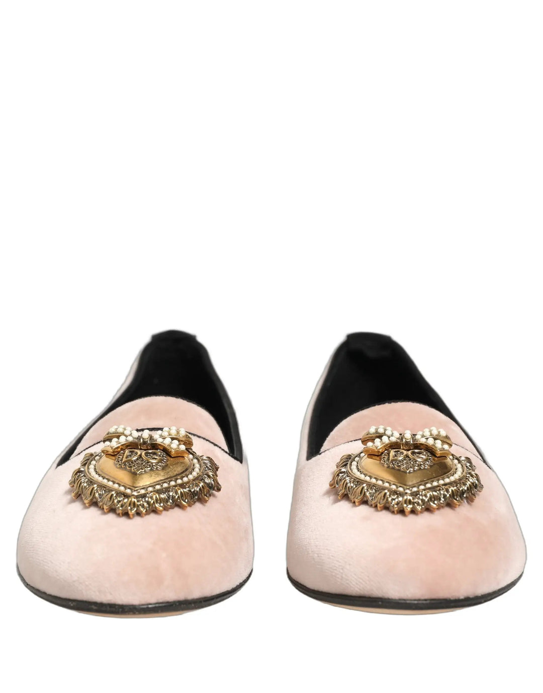 Dolce &amp; Gabbana Sample Sale | Dolce &amp; Gabbana Pink Velvet Devotion Loafers Flats Shoes - | Designer outlet