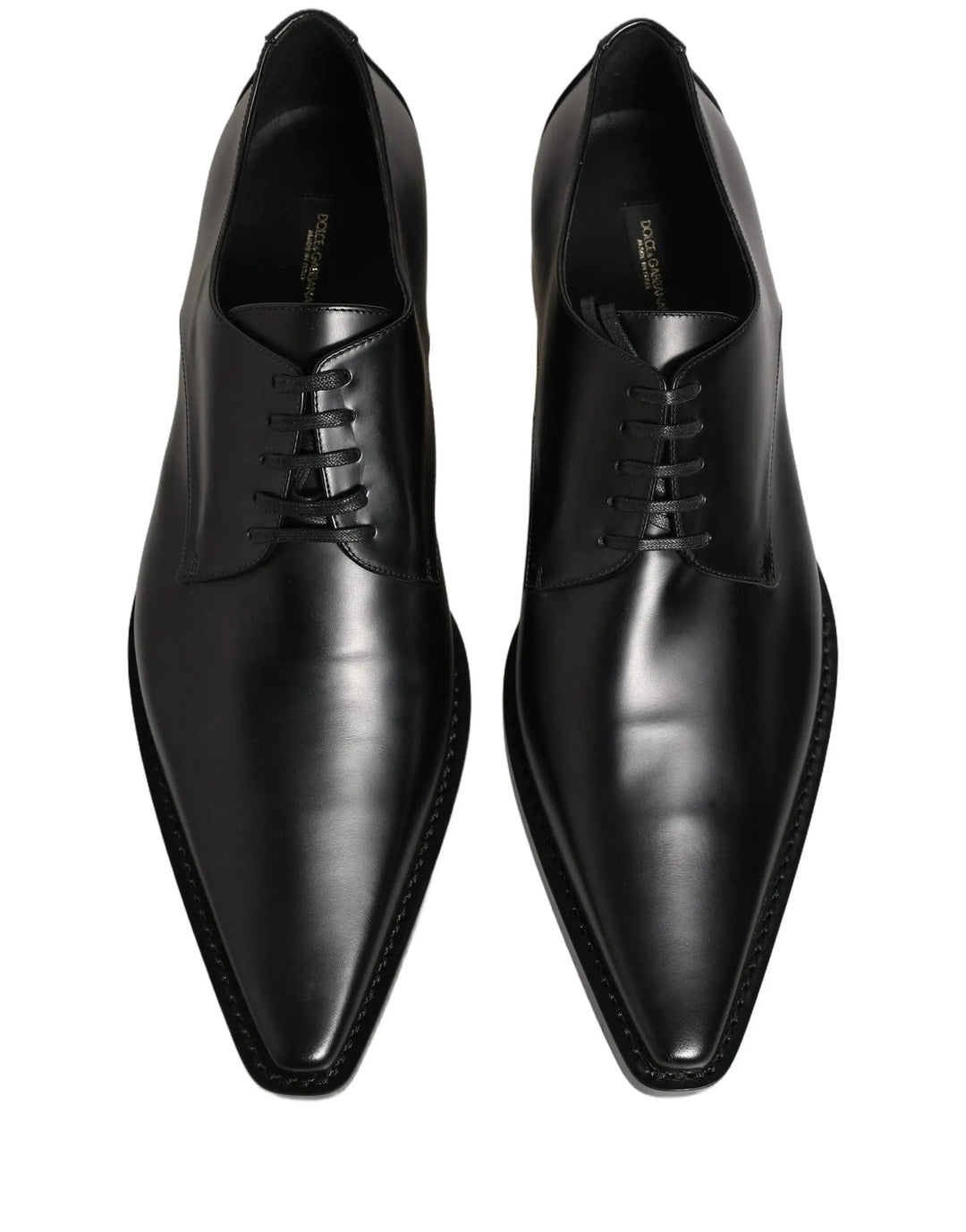 Dolce & Gabbana Sample Sale | Dolce & Gabbana Black Leather Lace Up Derby Dress Shoes - | Designer outlet