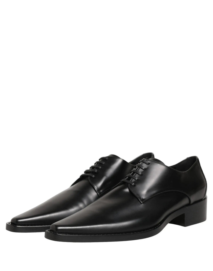 Dolce &amp; Gabbana Sample Sale | Dolce &amp; Gabbana Black Leather Lace Up Derby Dress Shoes - | Designer outlet